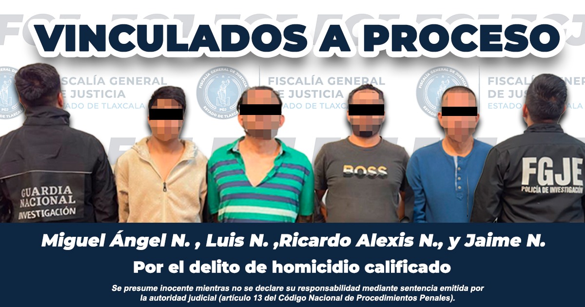 Vinculan a proceso a cuatro sujetos por homicidio en un anexo en Huamantla